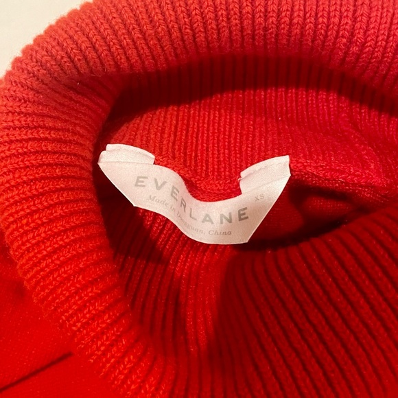 Everlane 100% Cashmere Turtleneck Sweater in Persimmon XS - Picture 3 of 4
